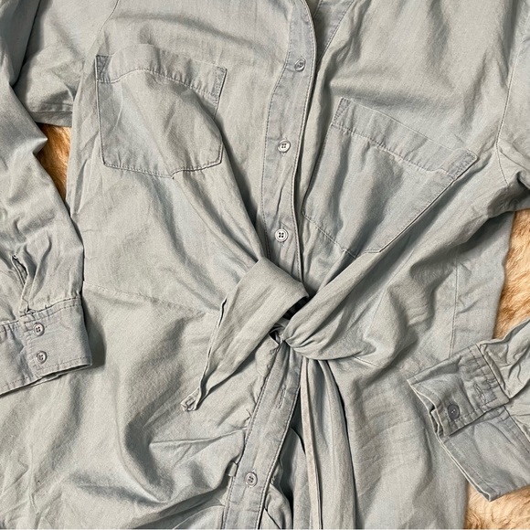 Venus ruched chambray button front dress - Picture 6 of 9